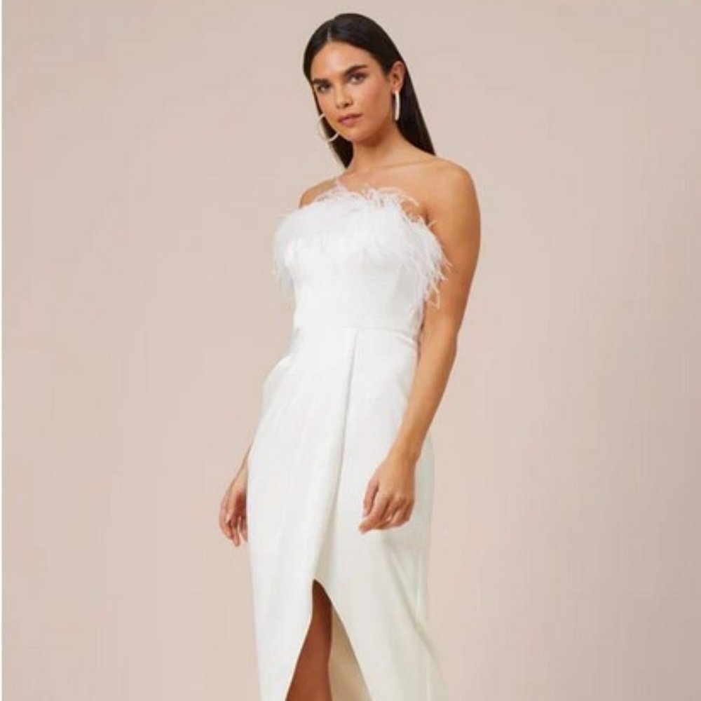 Final Markdown ++ Glamorous, Elegant Event Gown with Feathers!